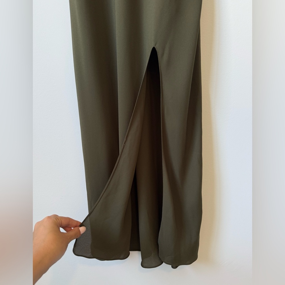 Ralph Lauren Army Green Dress - Size 10 - Picture 4 of 9